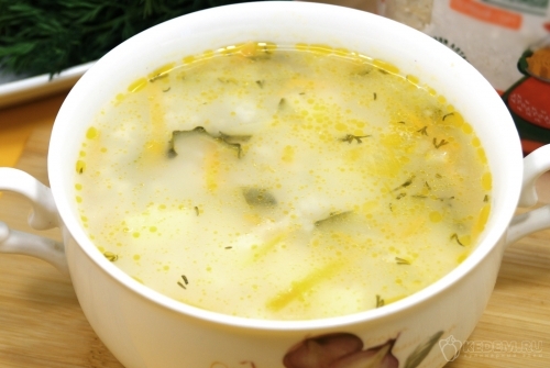 Постный рассольник с рисом