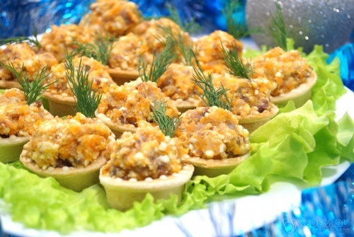 Рыбный паштет в тарталетках