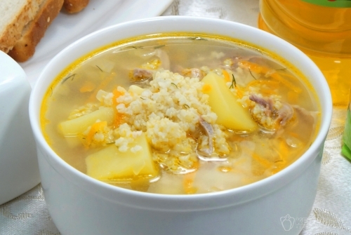 Рыбный суп с пшеном