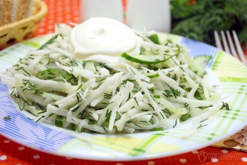 Салат из черной редьки Леда