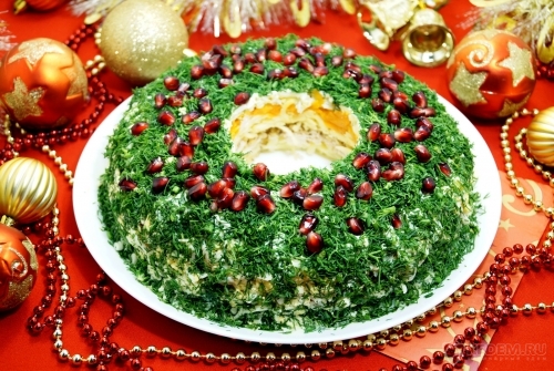 Салат Рождественский венок