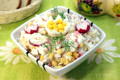 Салат с крабовым мясом