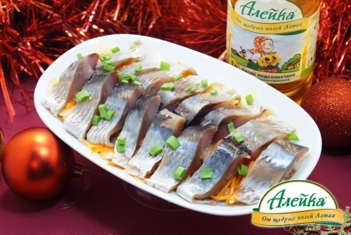 Слабосолёная селёдка Новогодняя