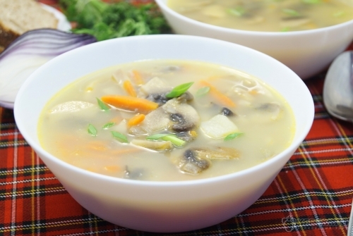 Суп с шампиньонами и сыром
