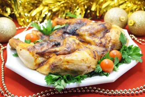 Запеченная курица в соусе сацебели
