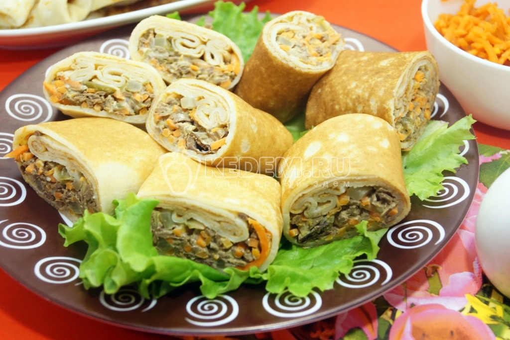 Блины с печенью Закусочные