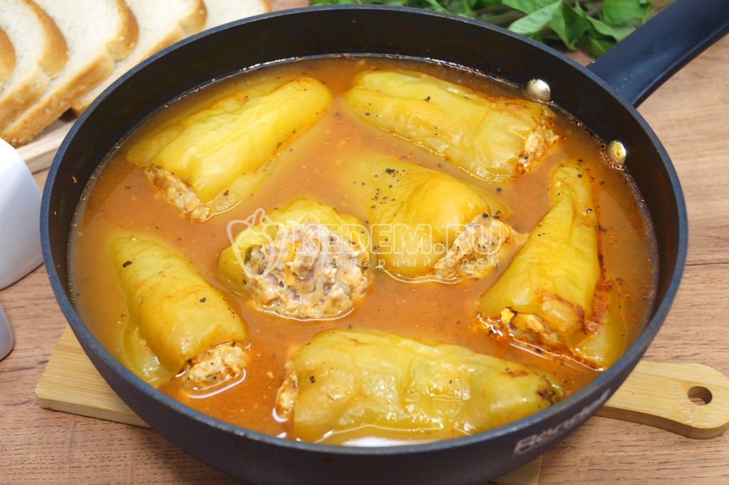 Фаршированные перцы без риса