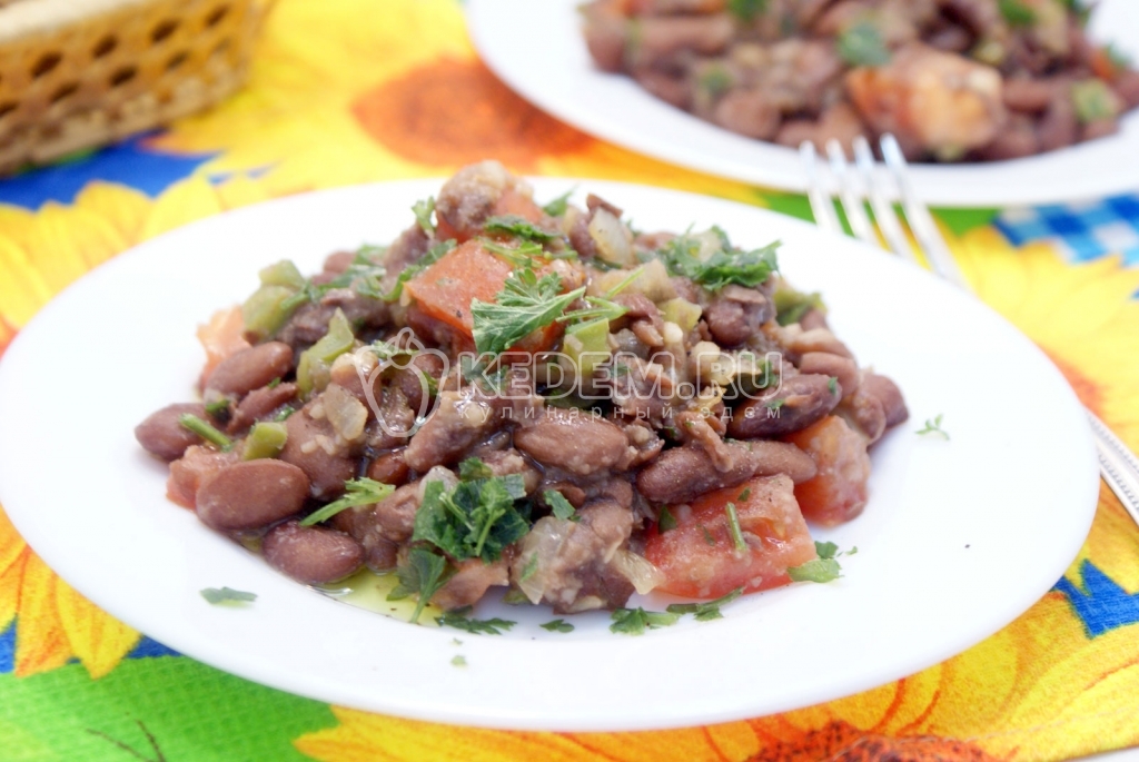 Фасоль с овощами