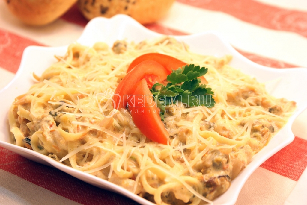 Фетучини с морепродуктами