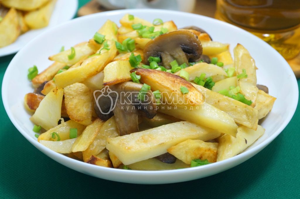 Картофель по-деревенски с грибами