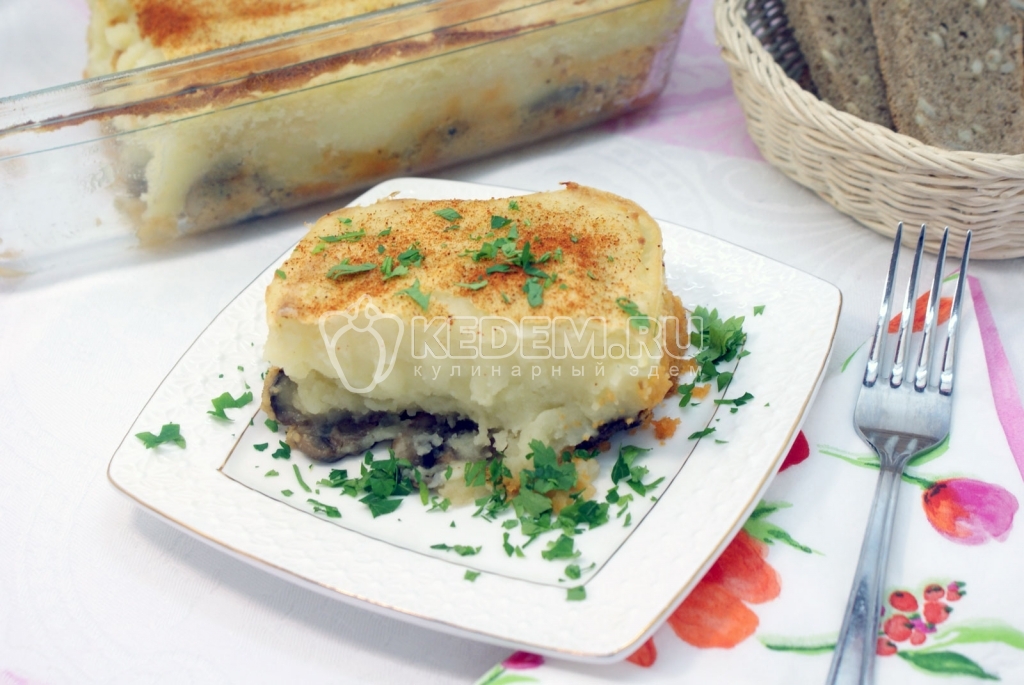 Картофельная запеканка с грибами