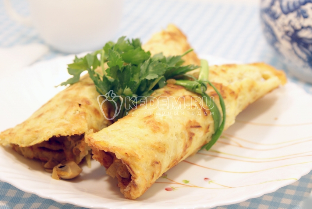 Картофельные рулеты с грибами