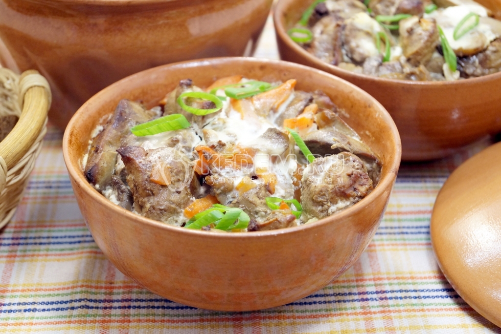 Куриная печень в духовке