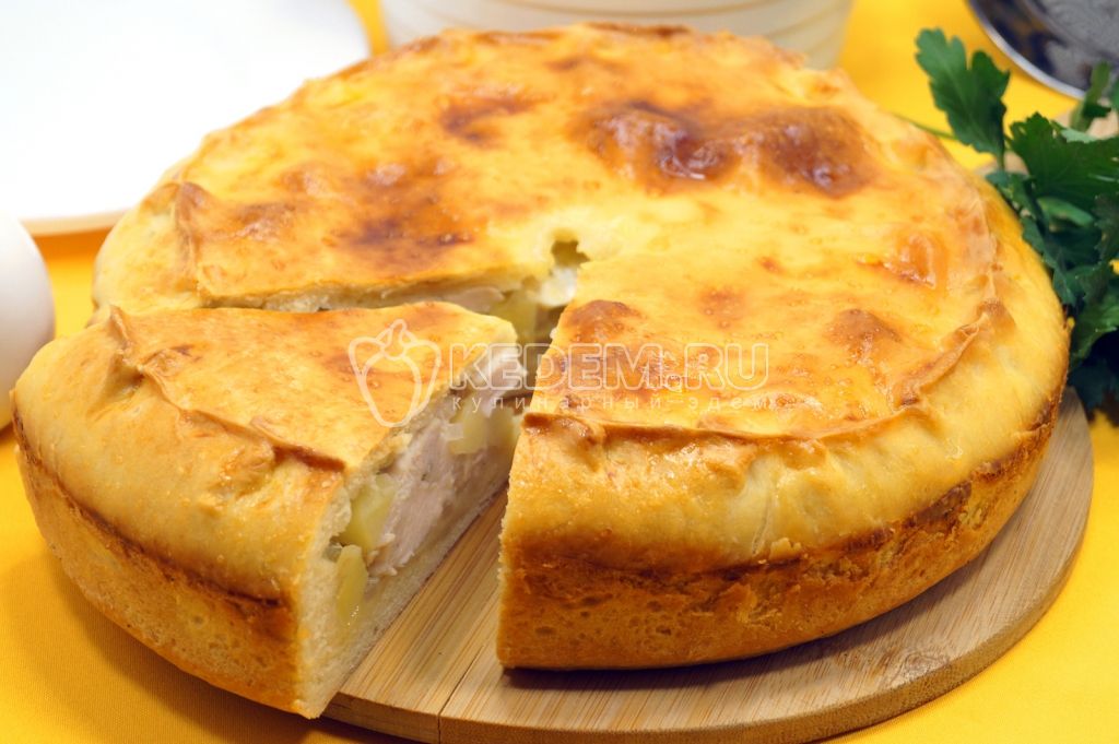 Курник с курицей и картошкой