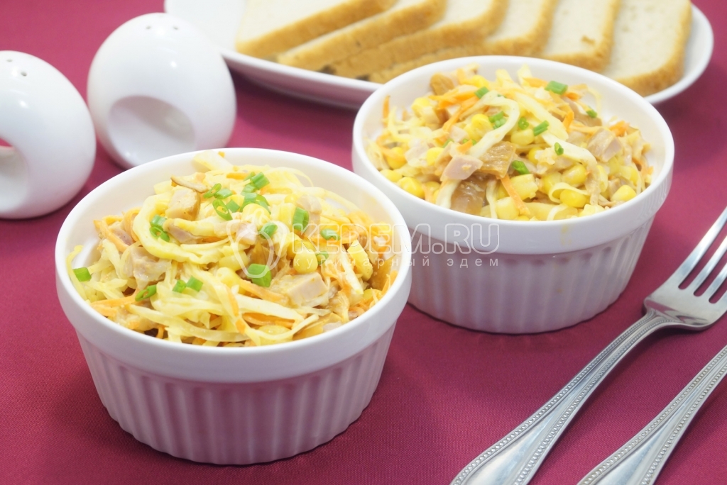 Салат с копченой курицей и кукурузой Аргентина