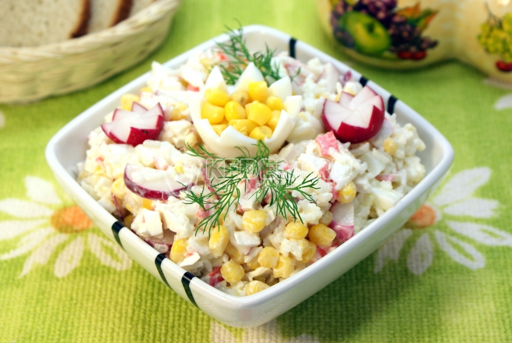Салат с крабовым мясом