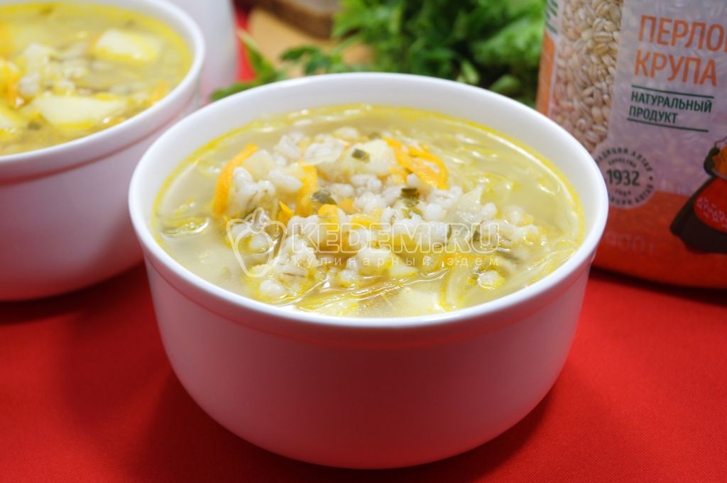 Щи с квашеной капустой и перловкой