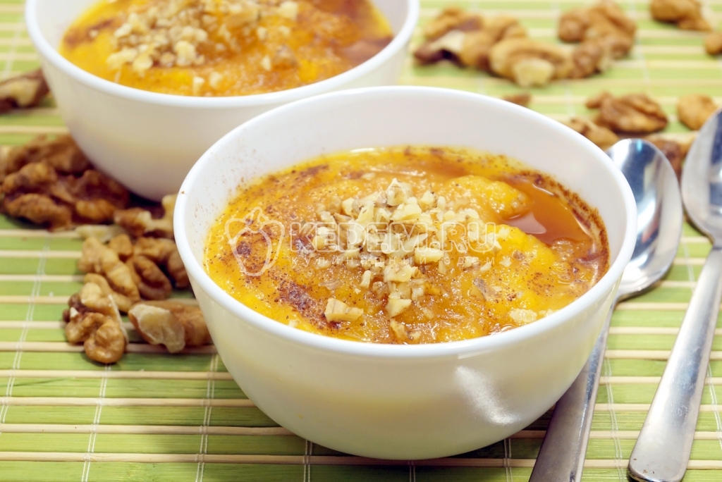 Тыквенное пюре с корицей и мёдом
