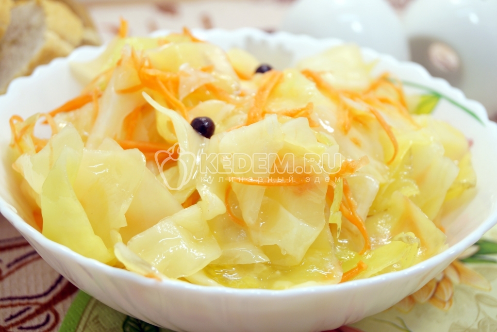 Вкусная маринованная капуста быстрого приготовления