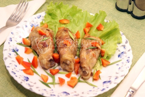 Фаршированные куриные голени