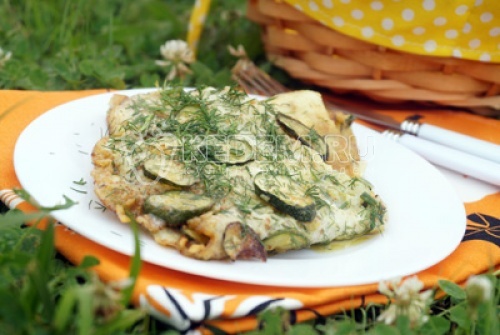 Жареные кабачки с яйцом