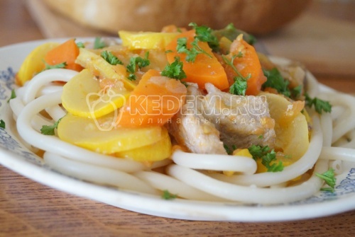 Свинина с овощами